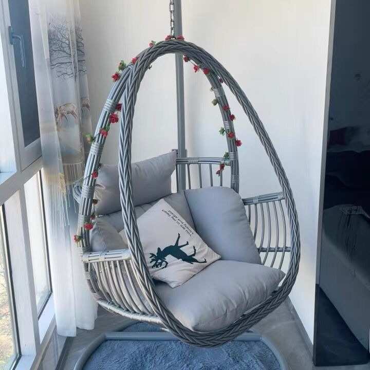 吊篮阳台摇篮家用彷藤椅吊床懒人秋千室内单双人吊椅网红户外摇椅