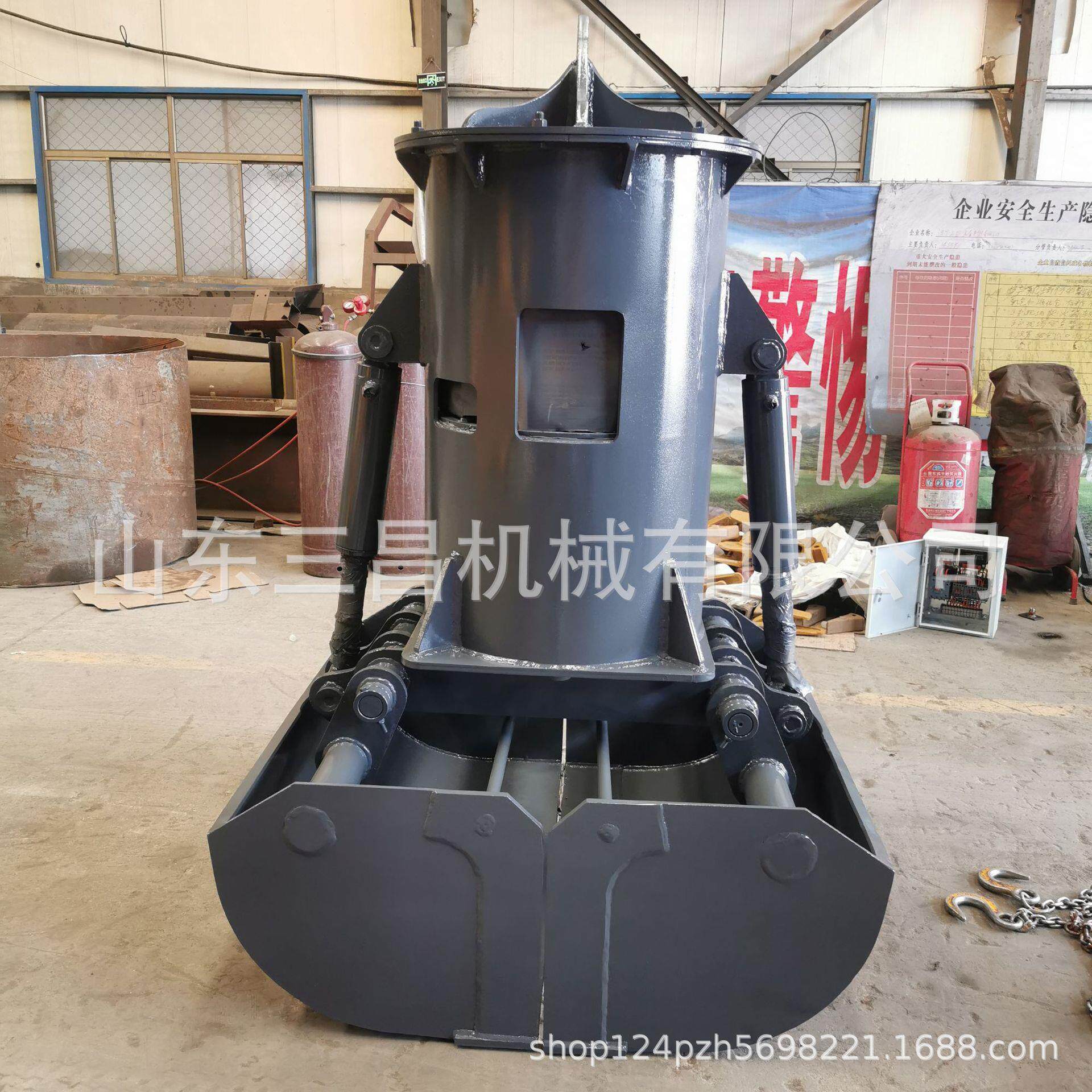 货车轮船卸煤斗5吨行车贝壳斗抓泥抓沙厂家供应卸火车皮抓斗