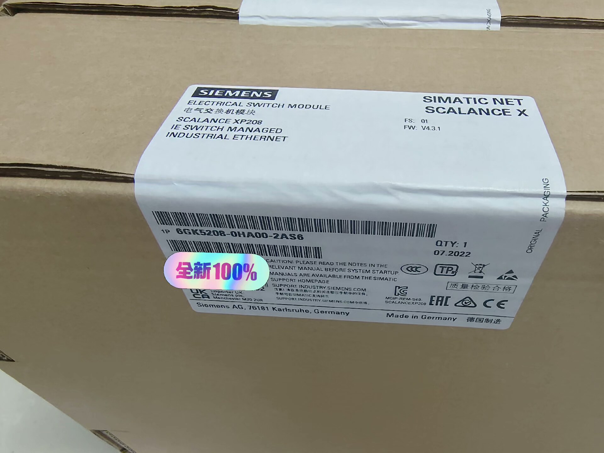 6GK5208-0HA00-2AS6全新原装正品