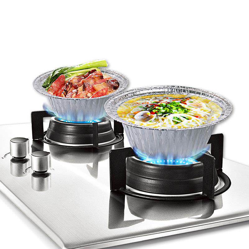 锡纸碗圆形一次性铝箔餐盒煲仔碗盖饭花甲粉锡箔外送打包盒锡纸盒