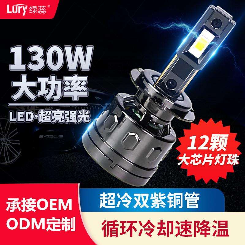 跨境热销双铜管led车灯改装H7 H4超亮65W大功率汽车led车灯