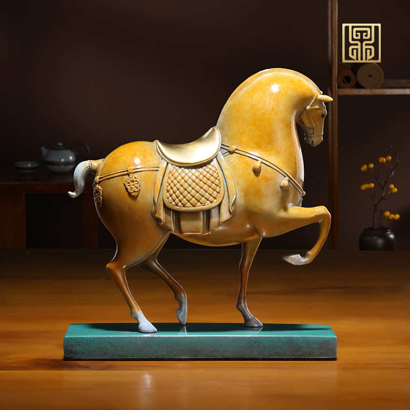 荣芙铜马摆件纪念品客厅办公室工艺品马到成功礼品装饰艺术品