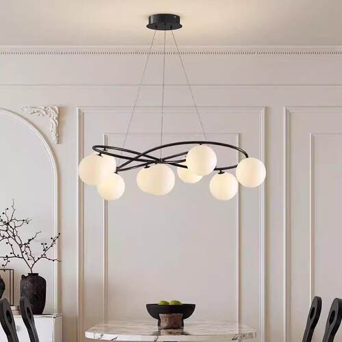 法式复厅古书奶油风吊46灯温奶油风网红氛围馨房卧室客吊灯