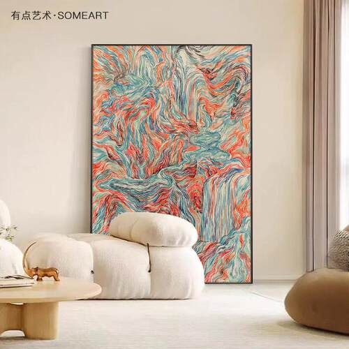 现代轻奢客厅沙发背景墙装饰画 画抽象艺术墙面壁画 画高端玄关走