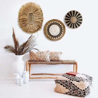 ins侘寂风墙饰摩洛哥波西米亚墙饰挂盘玄关样板房民宿家居装饰品