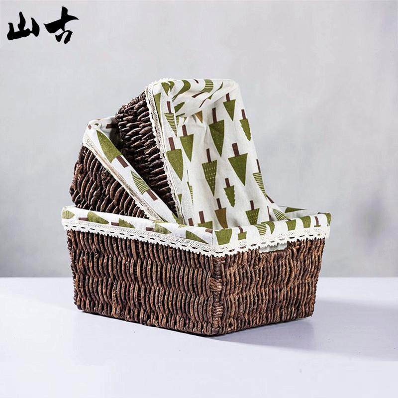 收纳筐 藤编织收纳筐置物篮子桌面零食筐日式草编客厅收纳整理盒,收纳整理,其他收纳篮,淘宝优惠券,粉丝福利购,淘宝优惠卷