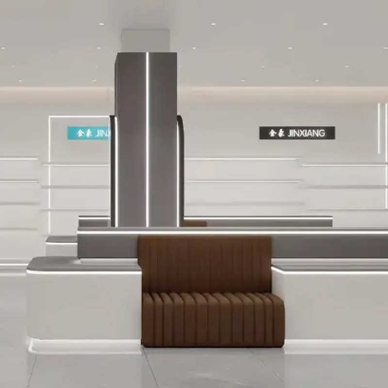 鞋子展示柜定制烤漆中岛柜定做异形展柜整店设计鞋店鞋子的展示架