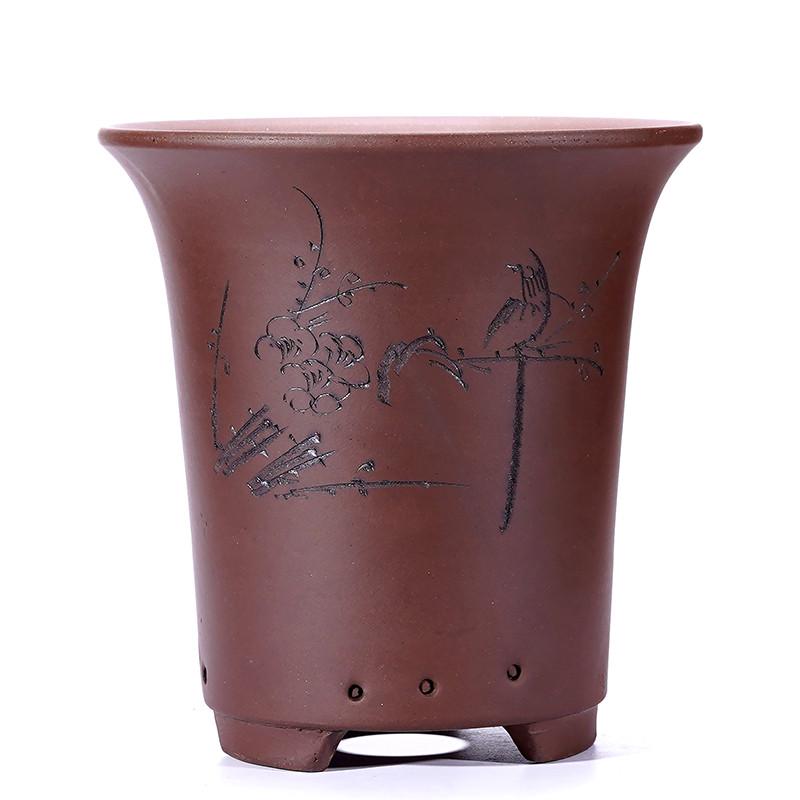 宜兴紫砂花盆直销特大兰花盆陶瓷盆景多肉君子兰简约