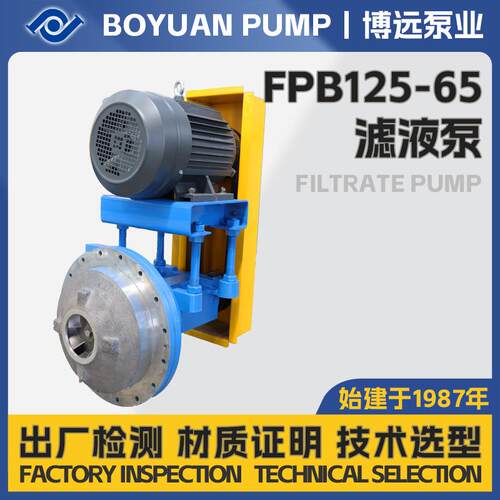 FPB125-65滤液泵7.5kW颗粒液体输送污水处理厂离心泵污水泵节能