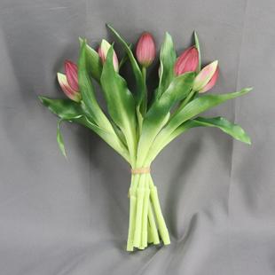 ins清新森系婚纱摄影道具韩式 结婚领证拍照郁金香仿真新娘手捧花