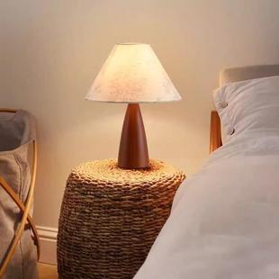 氛围轻奢卧室书房床头灯护眼意小 2003中灯古实木台灯新中禅式