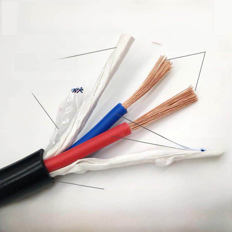 纯铜Rvv2 3 4 5 6芯X0.5/0.75/1/1.5/2.5方电源线护套线信号线