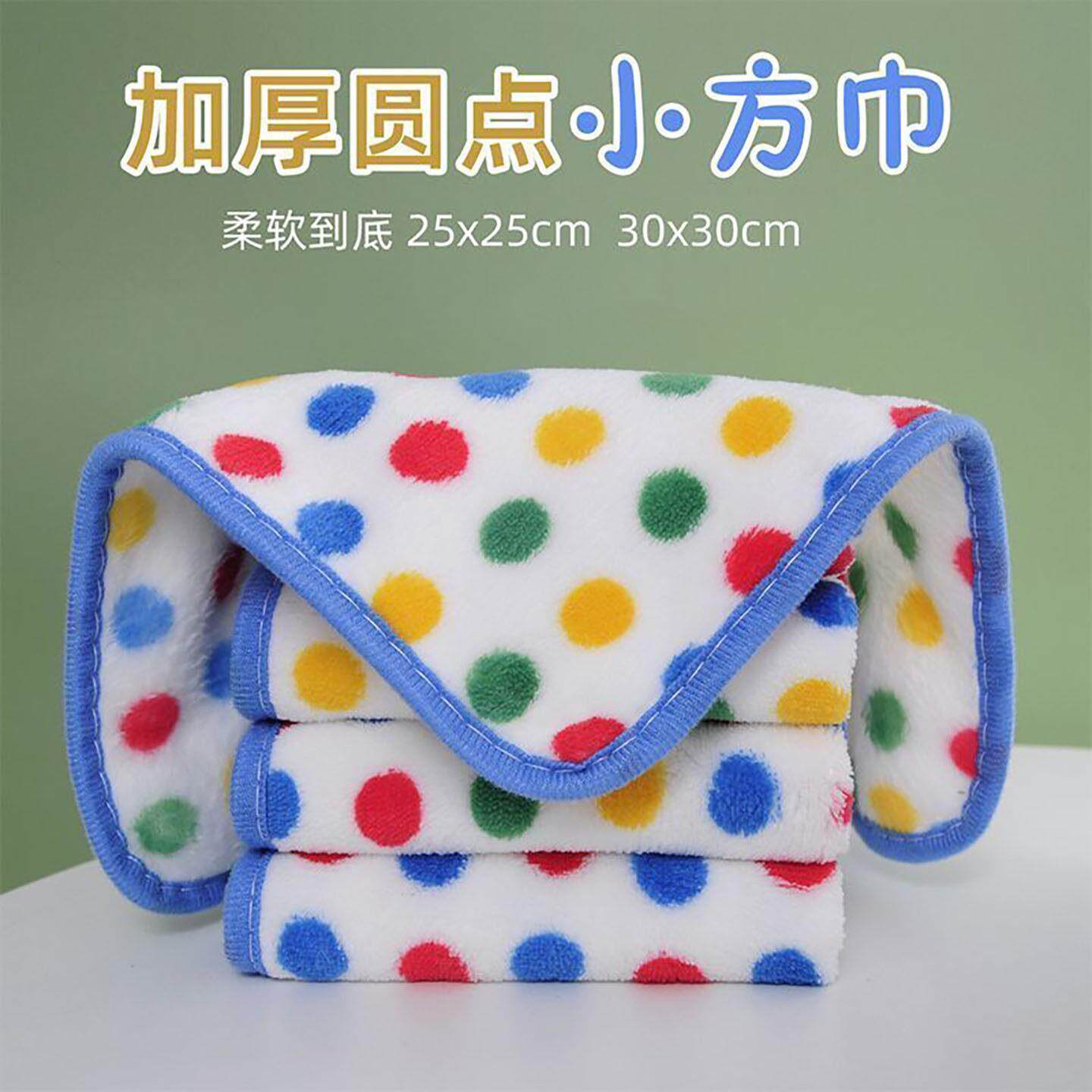 昕旺百货洗碗布不易掉毛保洁毛巾加厚圆点小方巾不易沾油吸水抹布