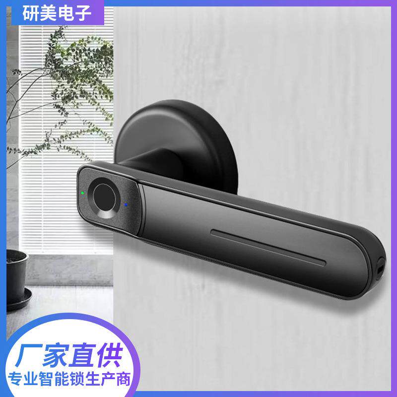 智能门锁室内木门防盗锁把手卧室办公室公寓带钥匙家用指纹锁