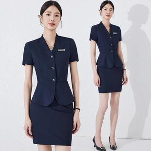 夏季上班族套装套装女时尚气质正装酒店经理前台工作服珠宝店金店