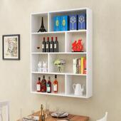 可挂墙柜书架储壁物柜大容量功酒格饰子362墙装 厨房客厅多能吊柜