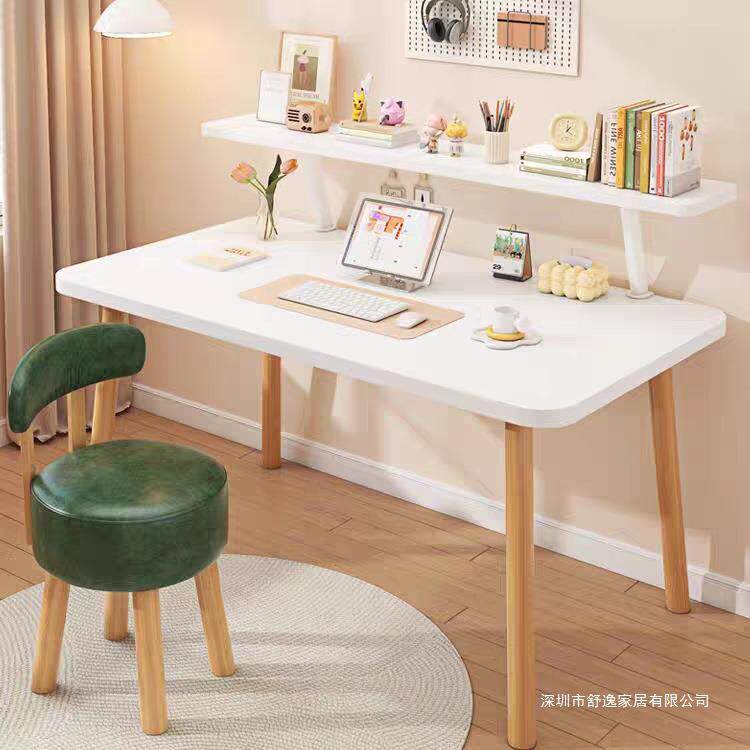 卧室简易儿童书桌子全实木环保大板电脑桌台式家用学习办公写字桌