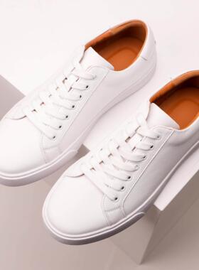 Leather soft soled board shoes for men 真皮软底小白鞋板鞋