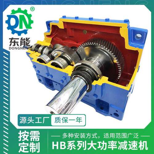 HB系列工业速齿轮箱卧式重型精密磨齿大型斜齿轮硬齿面速机
