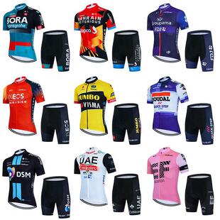 2023新款短袖骑行服套装男环法车队版公路登山车透气速干 干自行