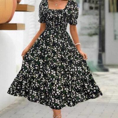 Women's Plus Size Shirred Casual Wear Spring