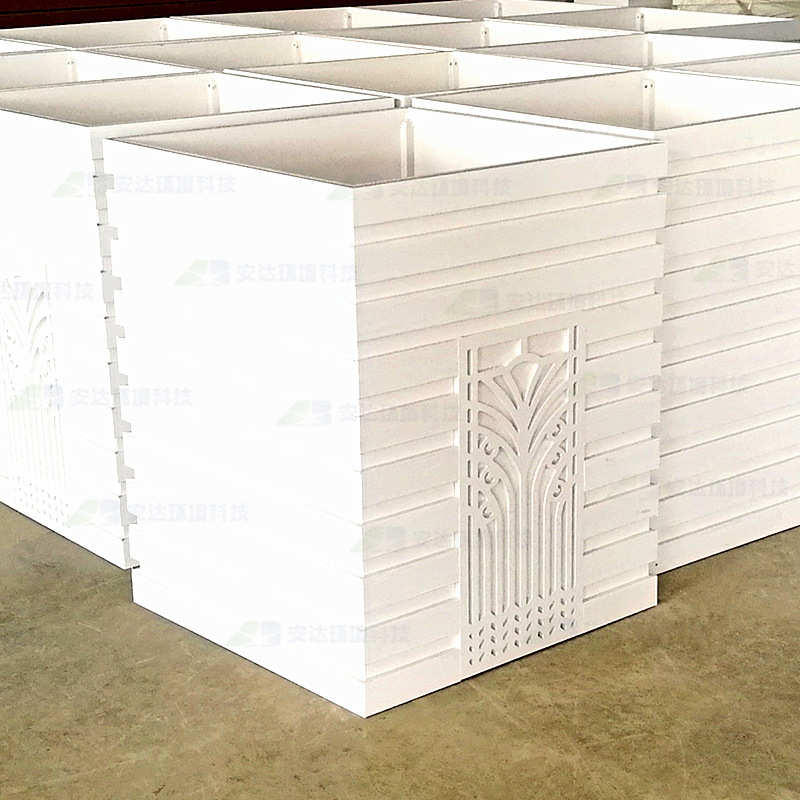 PVC微发泡洛洛克市政工程绿化花箱道路隔离雕刻艺术组合花槽定制