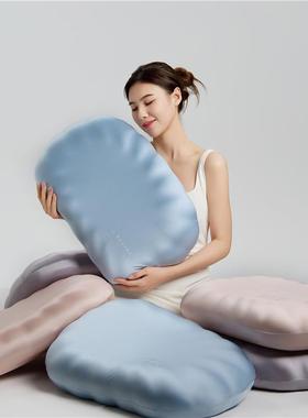 纯色贝线壳零压物基枕贝壳曲分区单人人枕芯零压生AVX记忆棉成枕