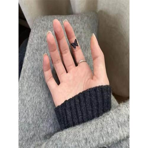 纹身贴防水女持久草本果汁ins小图案蝴蝶手指款少女高级感可洗款