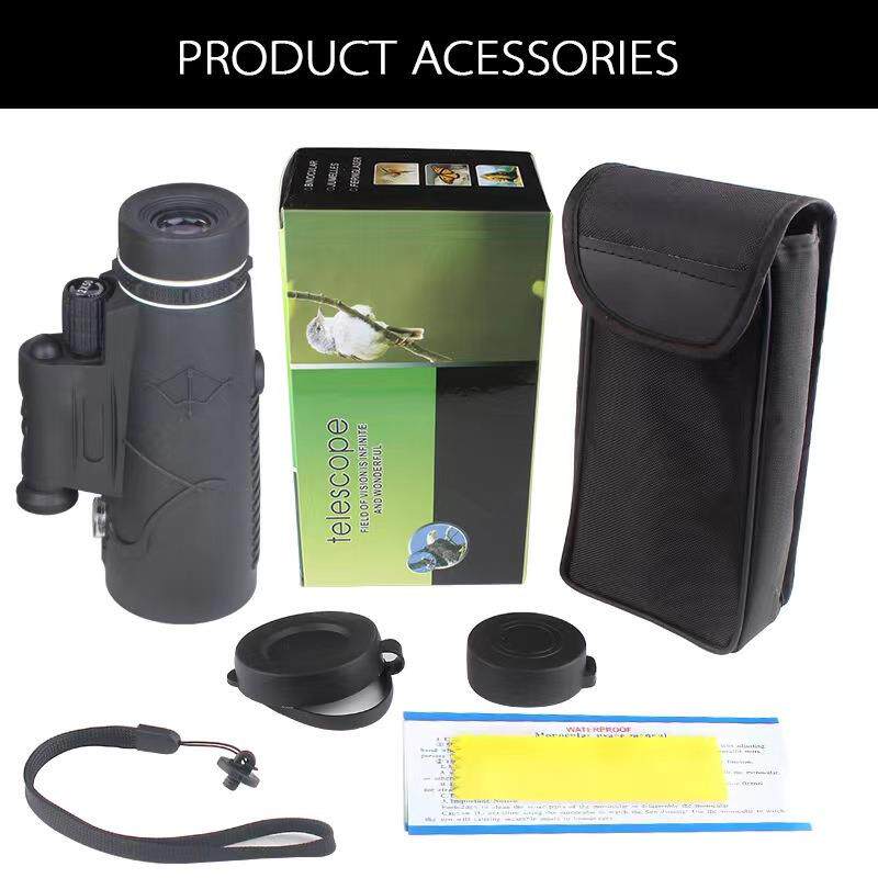 厂家直供量大从优带灯照明激光12*42单筒望远镜手机拍照望