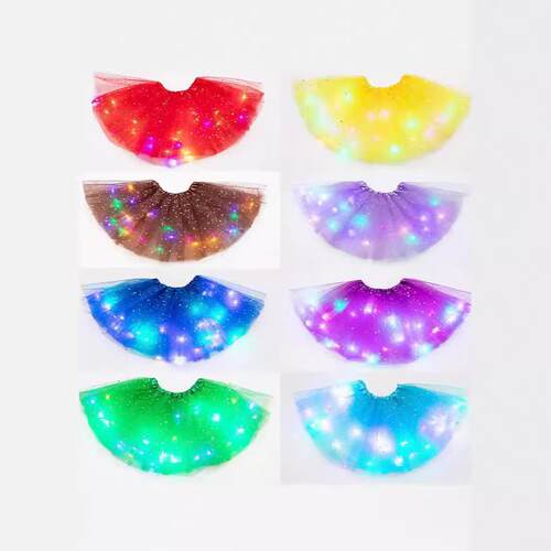 Children's sequin style bright gauze skirt princess half
