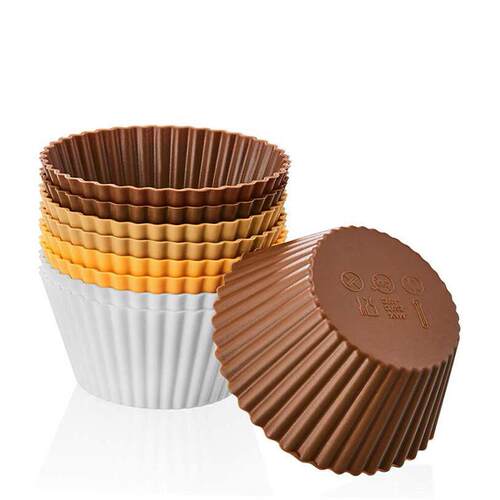12pcs Silicone Cake Cupcake Cup Tool Bakeware Baking Mold