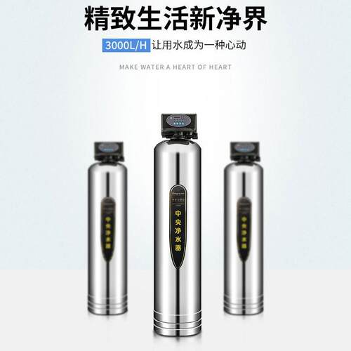别墅中央净水机HRD-L-T30A活性炭石英砂滤料不锈钢净水器