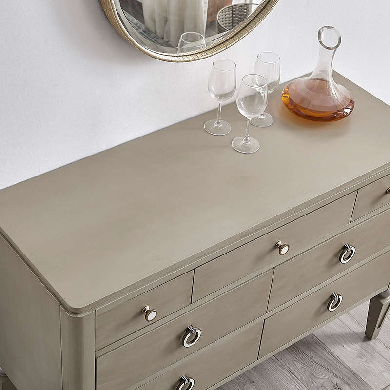 美式轻奢实木七斗柜收纳柜卧室储物柜北欧边柜客厅入户玄关