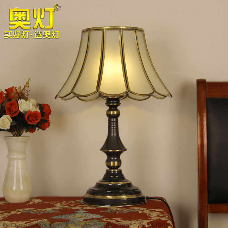 奥灯欧式全铜台灯智能卧室床头语音控制LED灯轻奢书房阅读灯T526