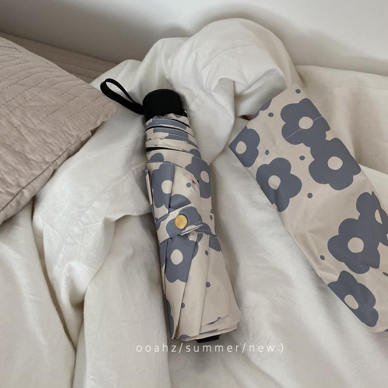 正品生椰奶糕｜灰杏情 自制高颜碎花长i柄伞 适合值拍照ns侣直杆