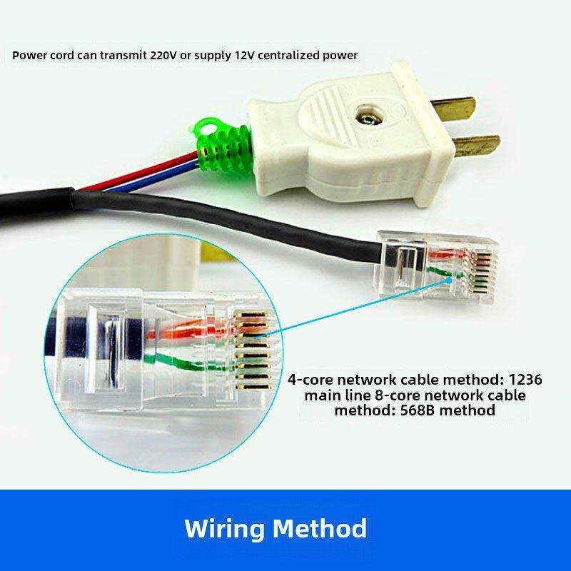 无氧铜综合线4+2芯室外网线带电源一体线网络摄像头监控复合线045