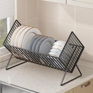 厨房沥水碗盘架家用台面碗碟收纳架子用品多功能极简放碗筷置物架