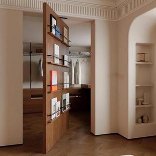 隔断门隐藏门旋转门偏轴木门多扇联动门折叠门扇无轨天地轴中轴门