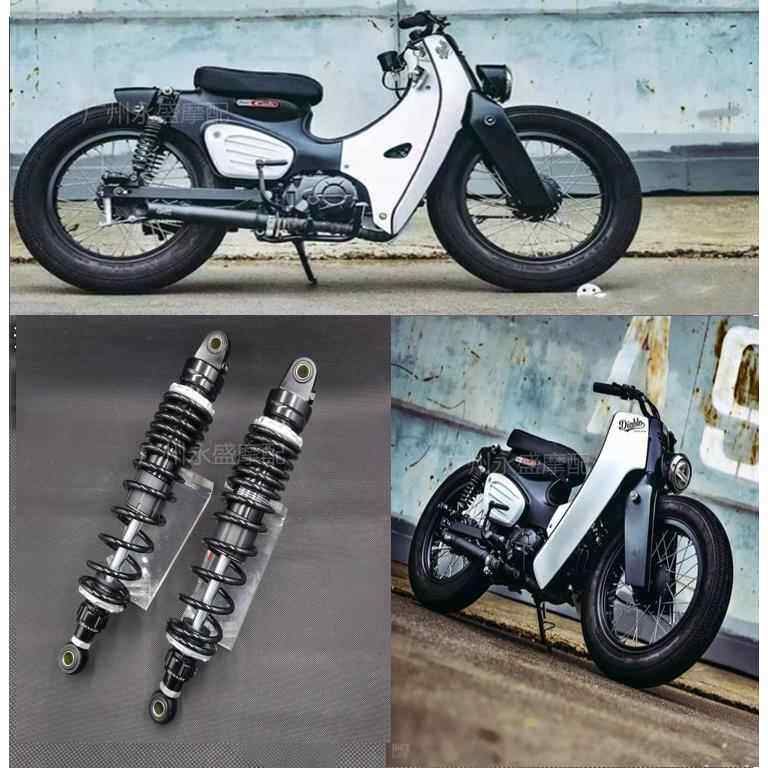 CG摩托车覆古改装后减震银钢拿铁幼兽CB110 250CC 阻尼可调避震器