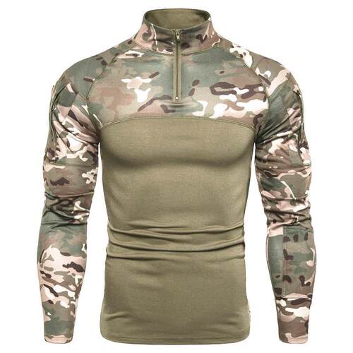 Mens Camouflage Tactical Clothing Combat Shirt long sleeve