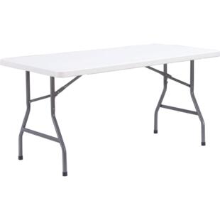 183 74cm加厚型6英尺出口塑料桌桌面不对折长方形桌