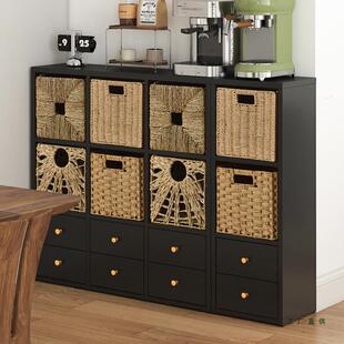 家居餐边柜靠墙一体储物柜钢制橱柜30cm窄边柜高柜客厅收纳