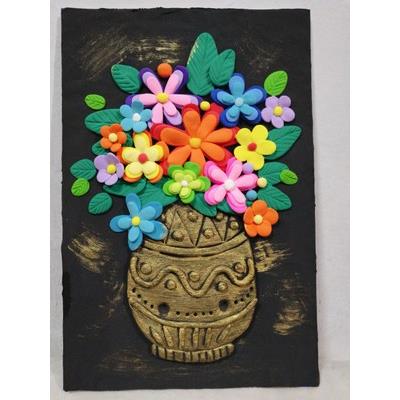 粘土彷铜浮雕画制作材料儿童手工DIY超轻粘土丙烯画装饰创意艺术图片