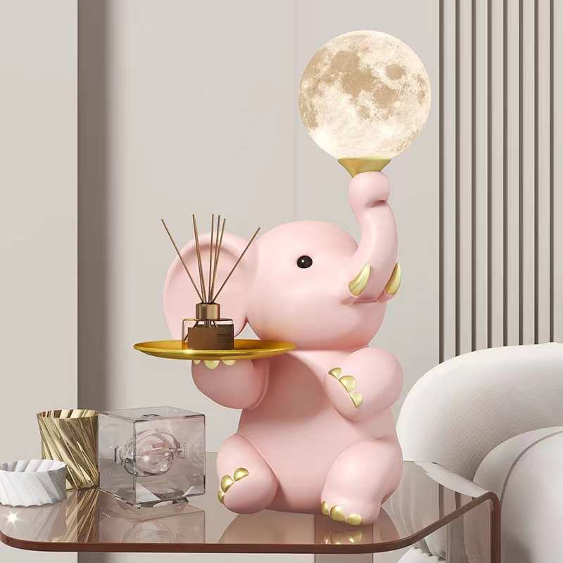 现代简约大象摆件家居客厅电视柜沙发旁卧室茶几床头装饰乔迁礼品