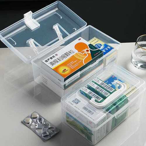 Portable Pill Organizer, Creative Family Medicine Box, Plast