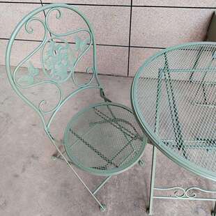 家花园阳台桌椅组合662院件套休三闲折叠庭露台现代用小茶几铁艺