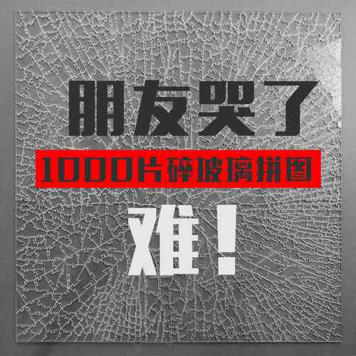 1000片碎玻璃拼图透明亚克力高难度烧脑地狱十级puzzle益智不规则
