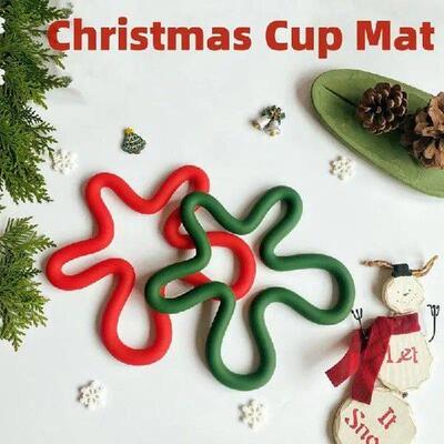 1pc Geometrical Heat Resistant Silicone Mat Drink Cup