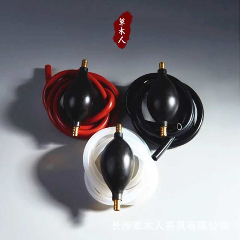 茶盘铜接头硅胶排水管带吸水球茶桶茶渣桶茶具茶道配件排水球包邮