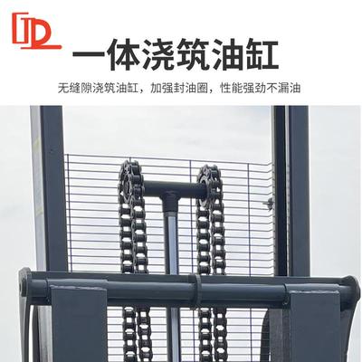 电动堆高车小型升高车1吨1.5吨半自动升降电瓶堆垛机半电动叉车